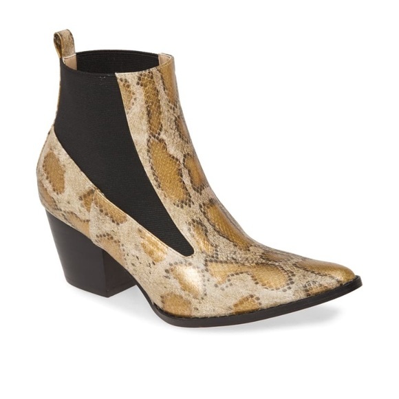 NWT-Coconuts by Matisse Snake-Print Bootie - Picture 1 of 10